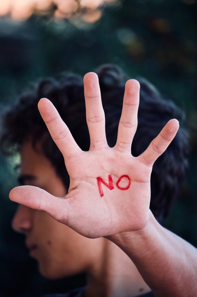 no, refuse, negative